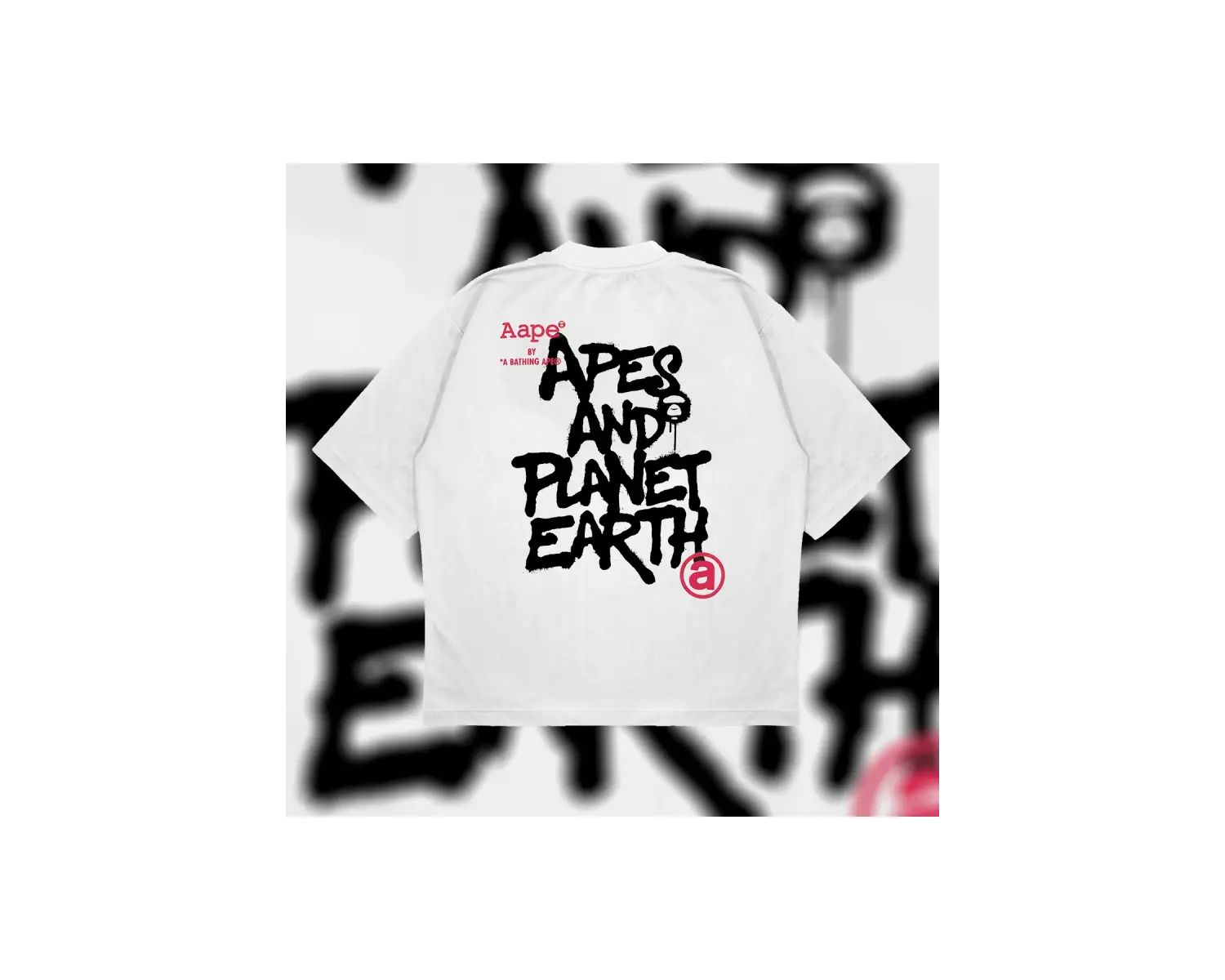 A Bathing Ape Moonface Boxy Fit Oversize Unisex Tshirt – Baskılı Tişört |