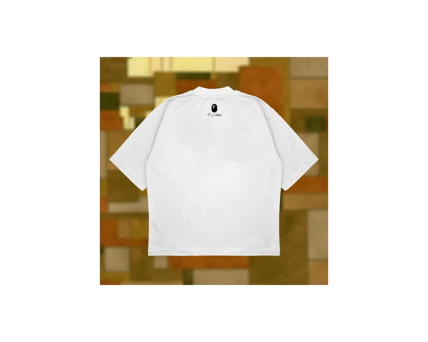 A Bathing Ape X Adam Lister Boxy Fit Oversize Unisex Tshirt – Baskılı Tişört |