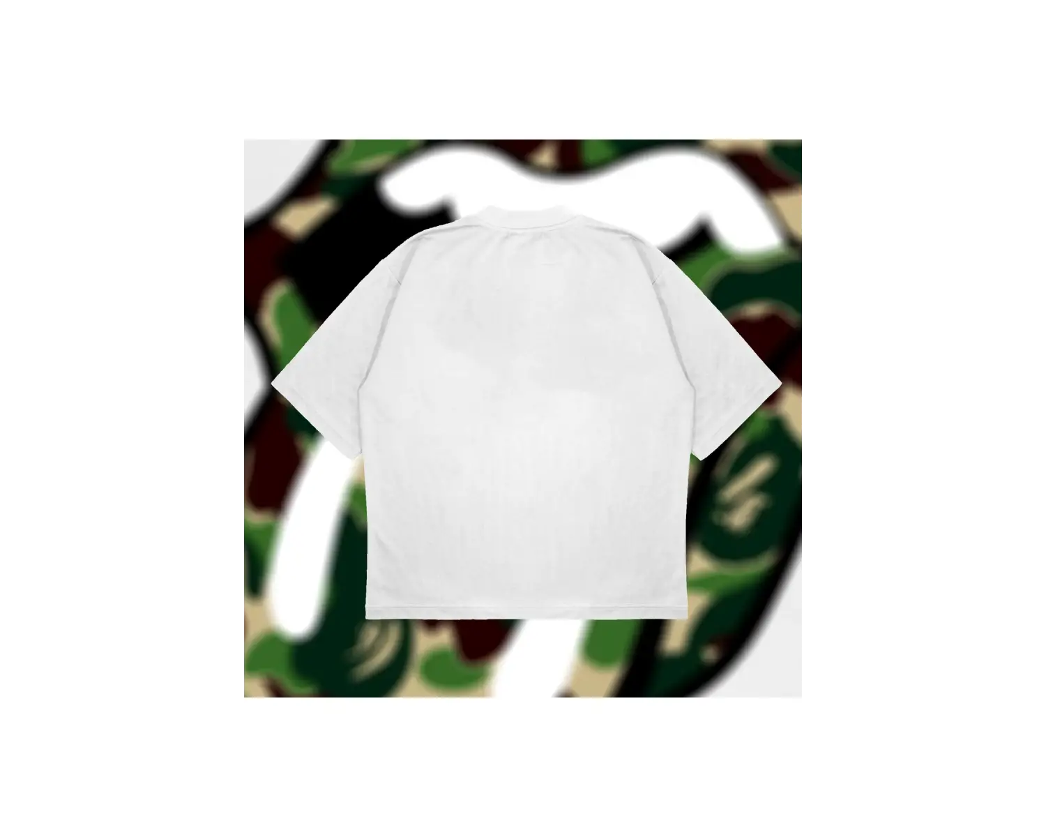 A Bathing Ape X Rolling Stones Green Boxy Fit Oversize Unisex Tshirt – Baskılı Tiş