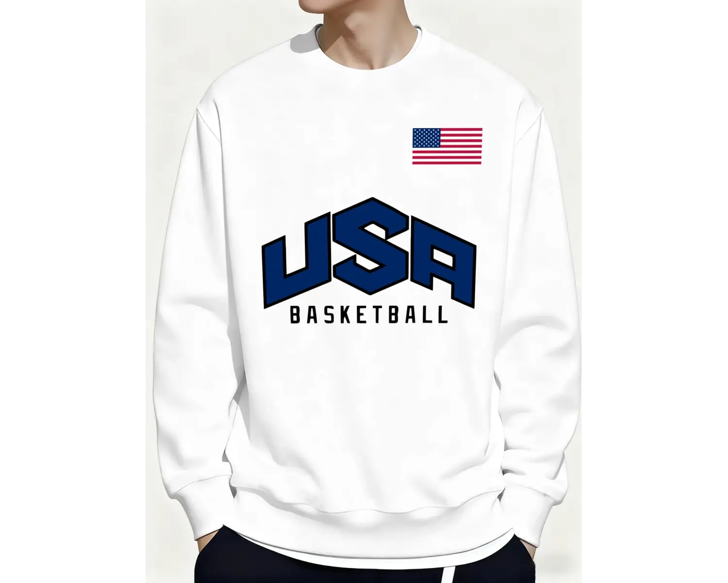 ABD Basketbol Oyunu Baskıları Kış Günlük Erkek Tişörtü Rahat Rahat Kazaklar Polar Yumuşak Sok