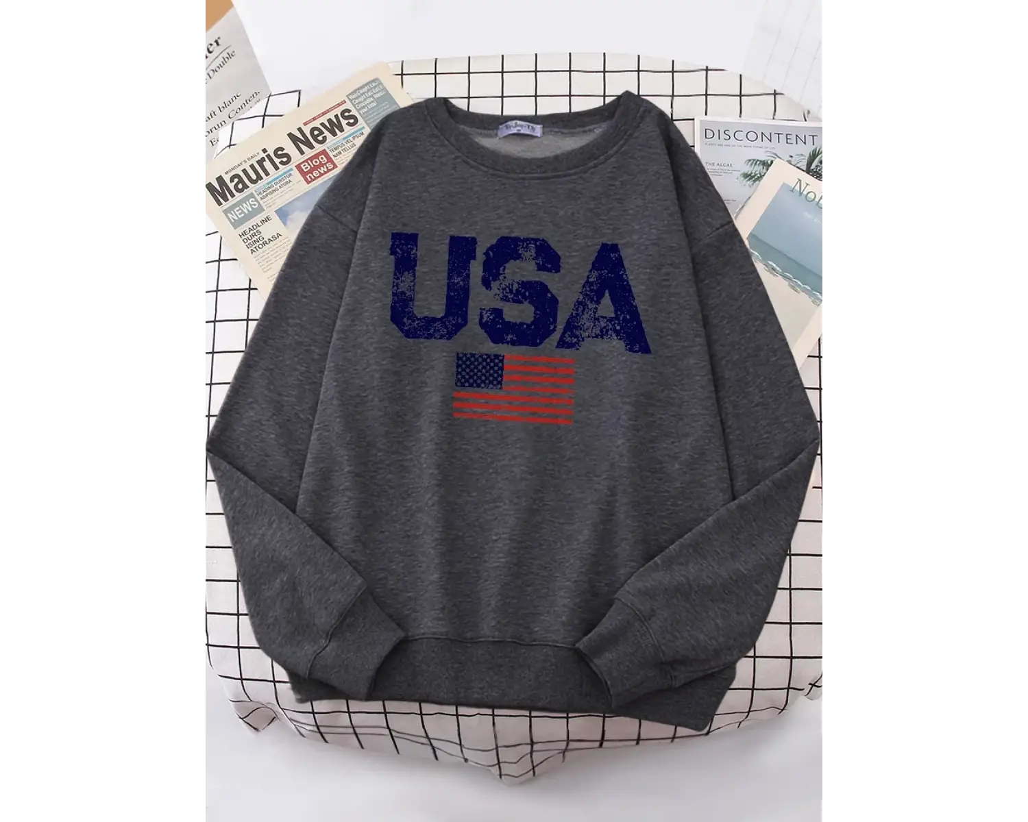 Abd mektuplar amerikan bayrağı yıldız ve çizgili kadınlar Hoody sokak boy Hoodies kişilik sıc