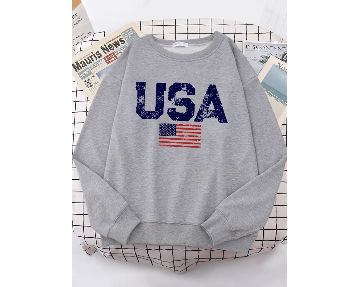 Abd mektuplar amerikan bayrağı yıldız ve çizgili kadınlar Hoody sokak boy Hoodies kişilik sıc