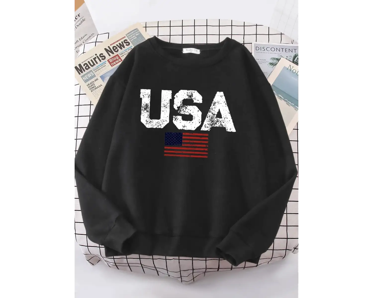 Abd mektuplar amerikan bayrağı yıldız ve çizgili kadınlar Hoody sokak boy Hoodies kişilik sıc