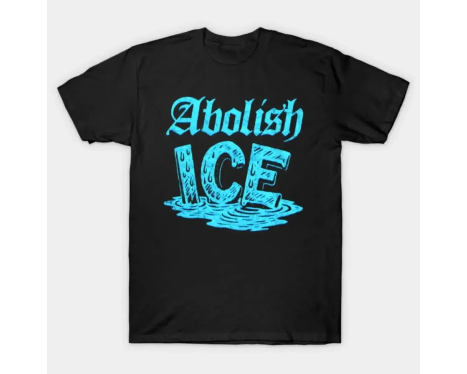 ABOLISH ICE T-shirt Erkekler Kadınlar Için % 100% Pamuklu T Shirt Kısa Kollu Üstler J112