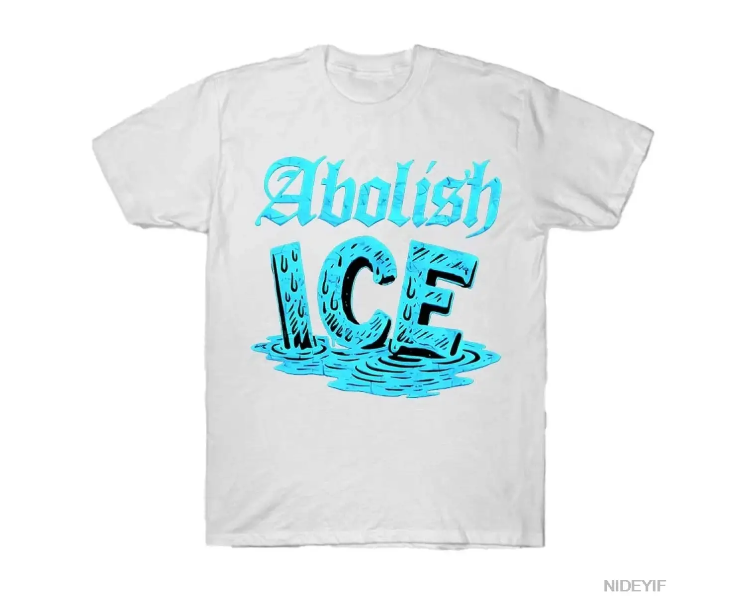 ABOLISH ICE T-shirt Erkekler Kadınlar Için % 100% Pamuklu T Shirt Kısa Kollu Üstler J112