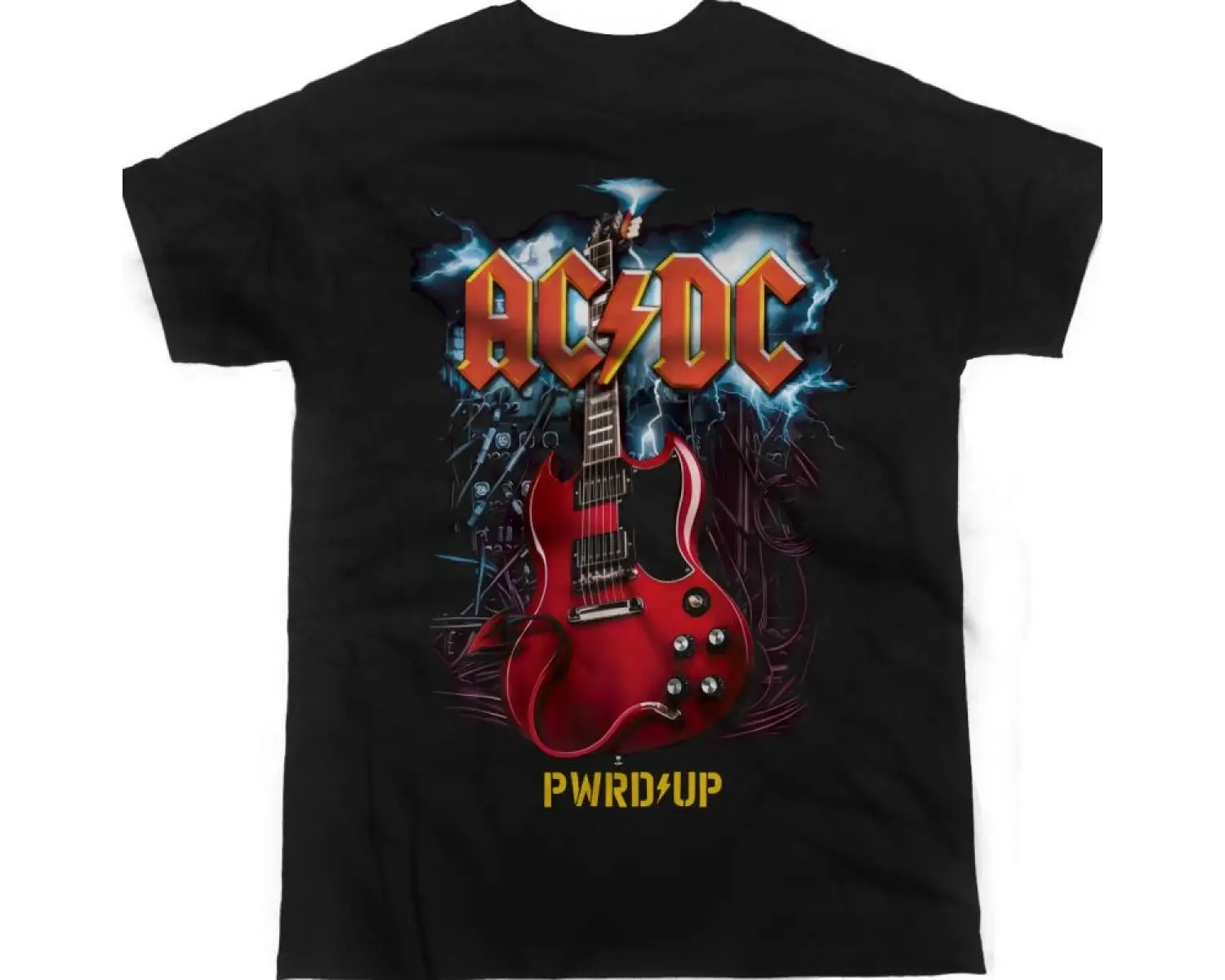 AC DC BACK IN BLACK AC/DC NEW BLACK T-SHIRT ÖN VE ARAKA BASKILI