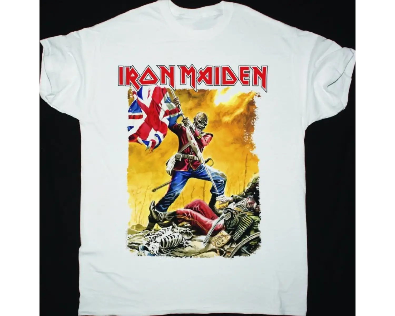 AC DC BAND CARTOON AC/DC NEW WHITE T-SHIRT ÖN BASKILI