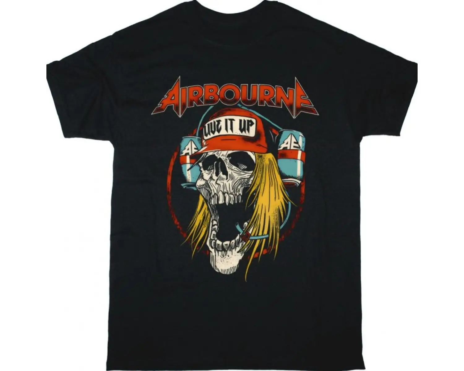 AC DC FOR THOSE ABOUT TO ROCK TOUR 1982 AC/DC NEW BLACK T-SHIRT ÖN BASKILI