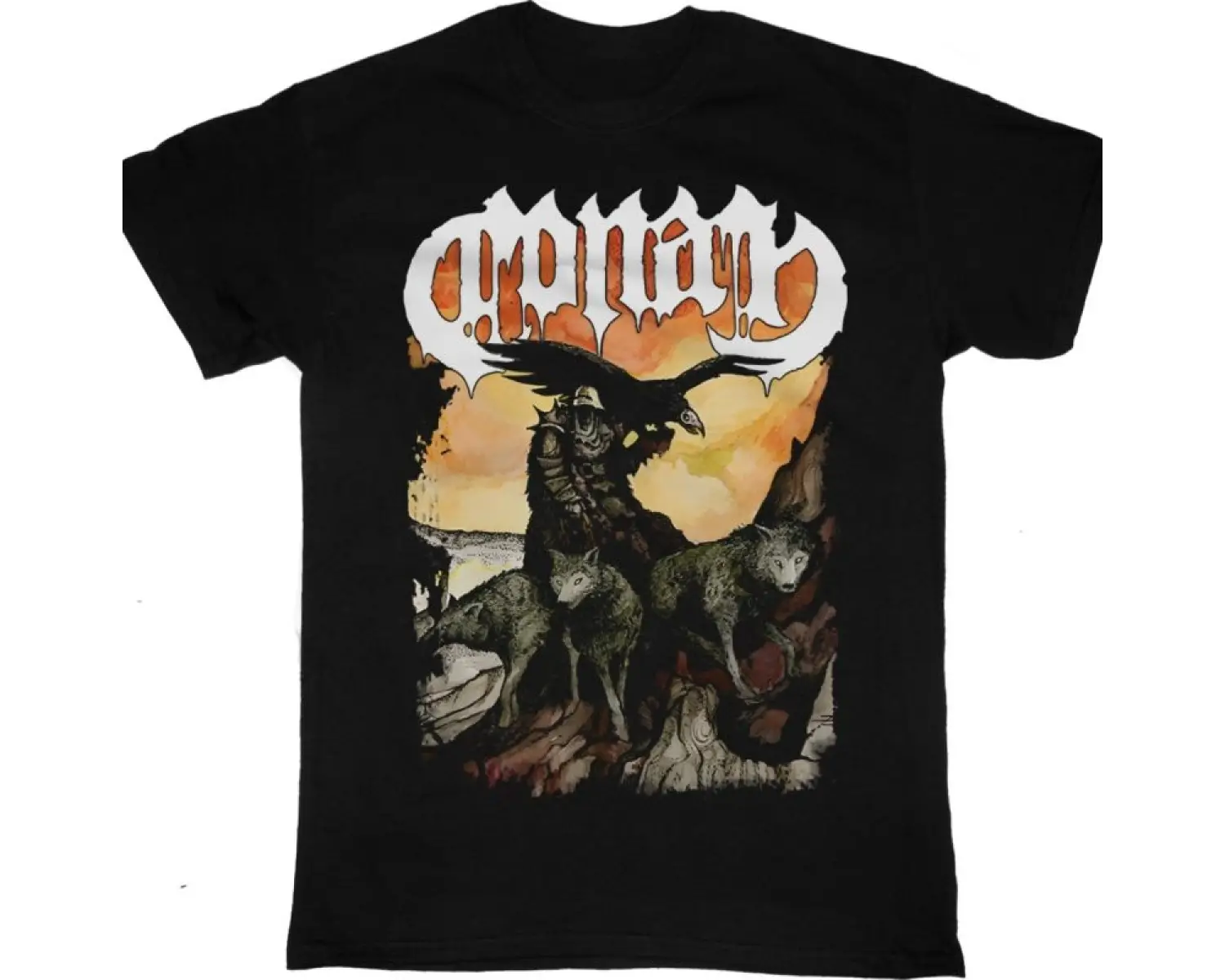 ACCEPT RED LOGO NEW BLACK T-SHIRT ÖN VE ARAKA BASKILI