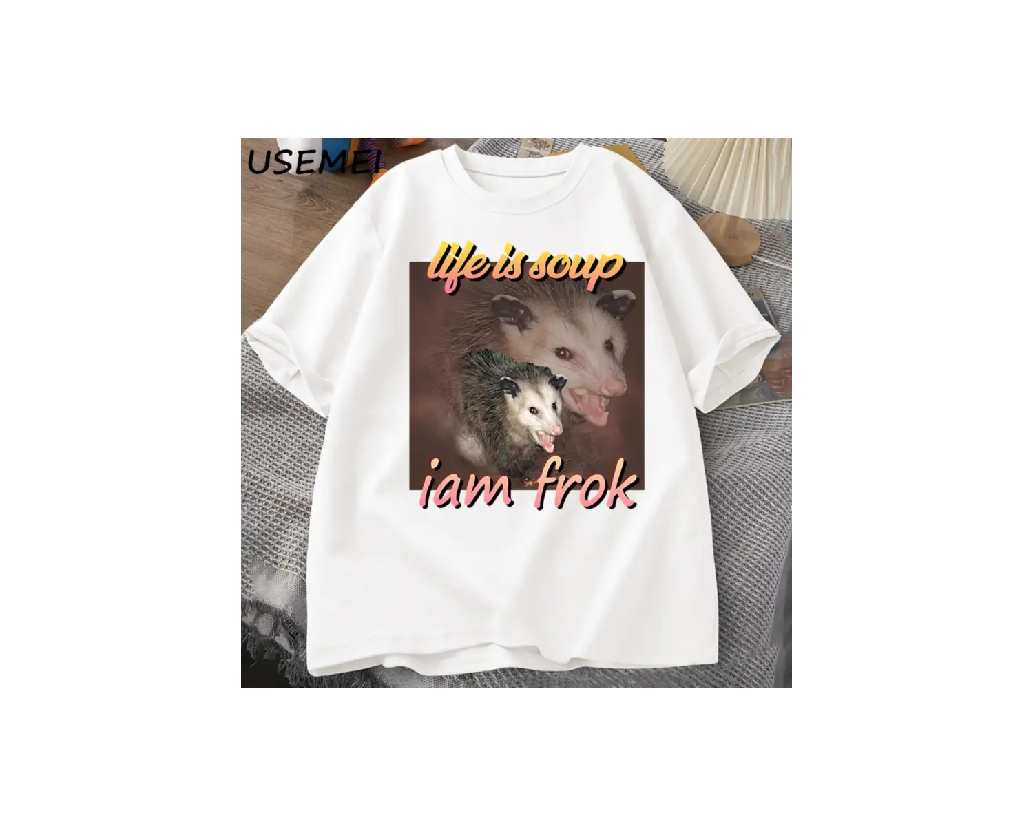 Acı çekerken hidrate kalmak T-Shirt Vintage stil komik kurbağa grafik Tee yaz pamuk kısa koll 2925