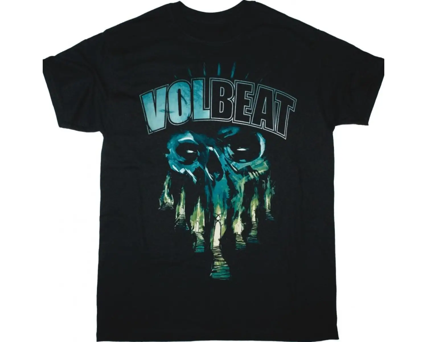 ACID KING FIRE NEW BLACK T-SHIRT ÖN BASKILI
