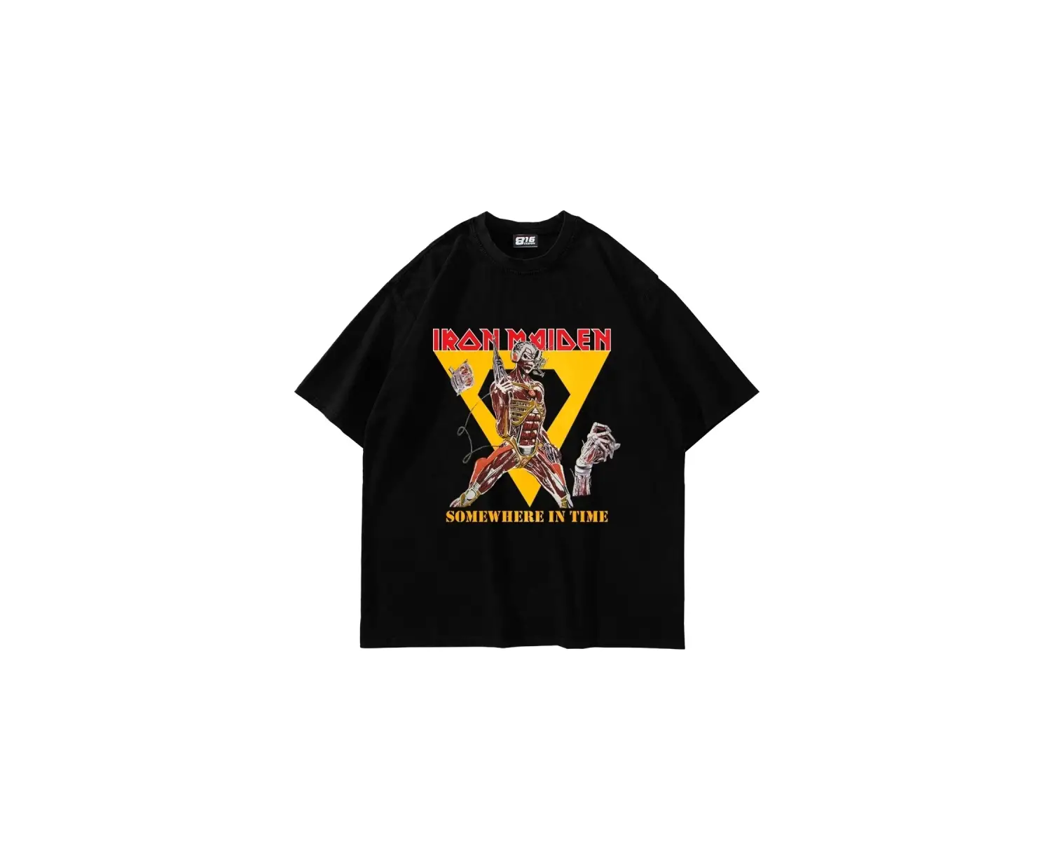 Adrift Somewhere In Time Baskılı Oversize Unisex Siyah