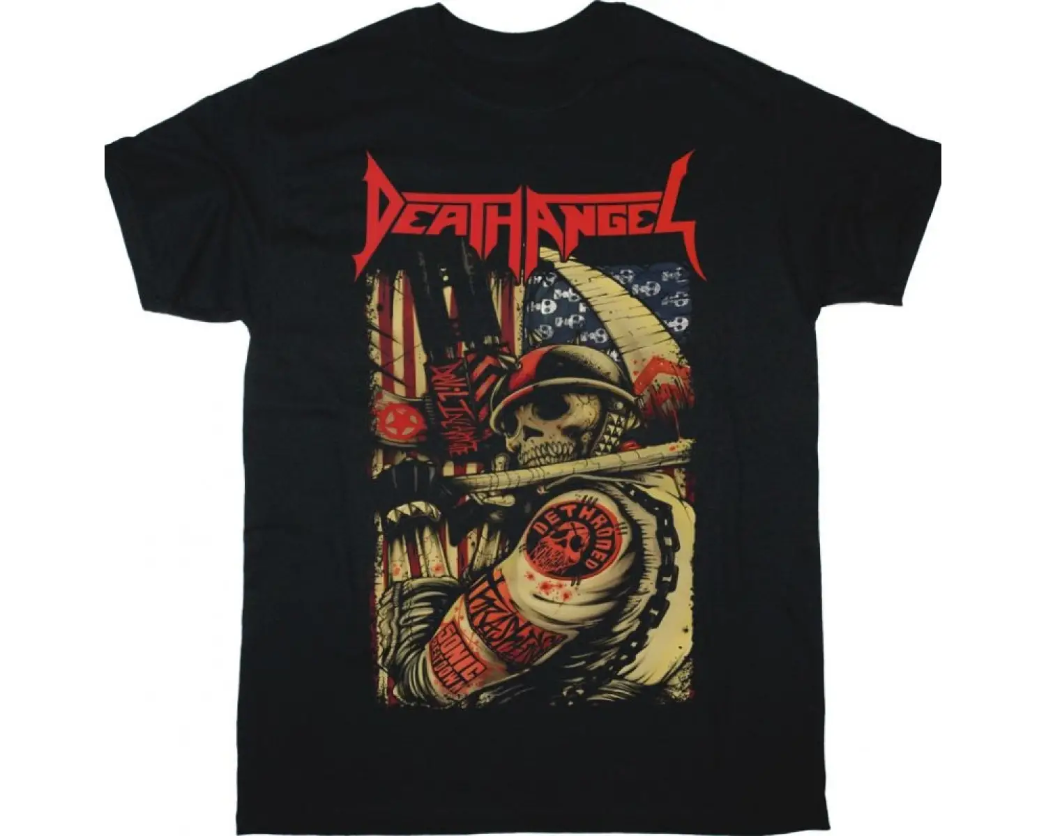 AGNOSTIC FRONT LAUREL NEW WHITE T SHIRT
