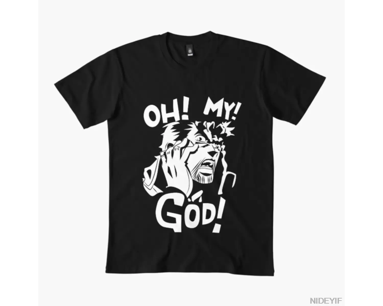 Ah! Benim! Tanrı! Erkek Kadın Tişörtü %100 Pamuklu Tişörtler Kısa Kollu Üstler 0114-2