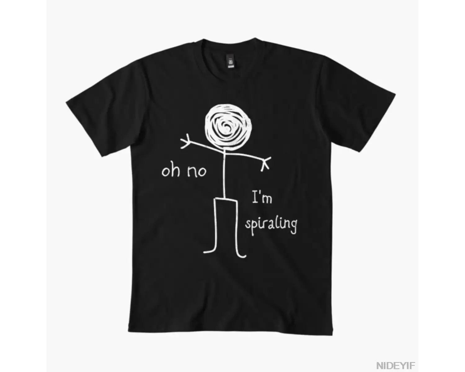 Ah Hayır, Spiral Oluyorum – Komik Kaygı Spiral Çizgi Figür Tişörtü Erkekler ve Kadınlar İçin