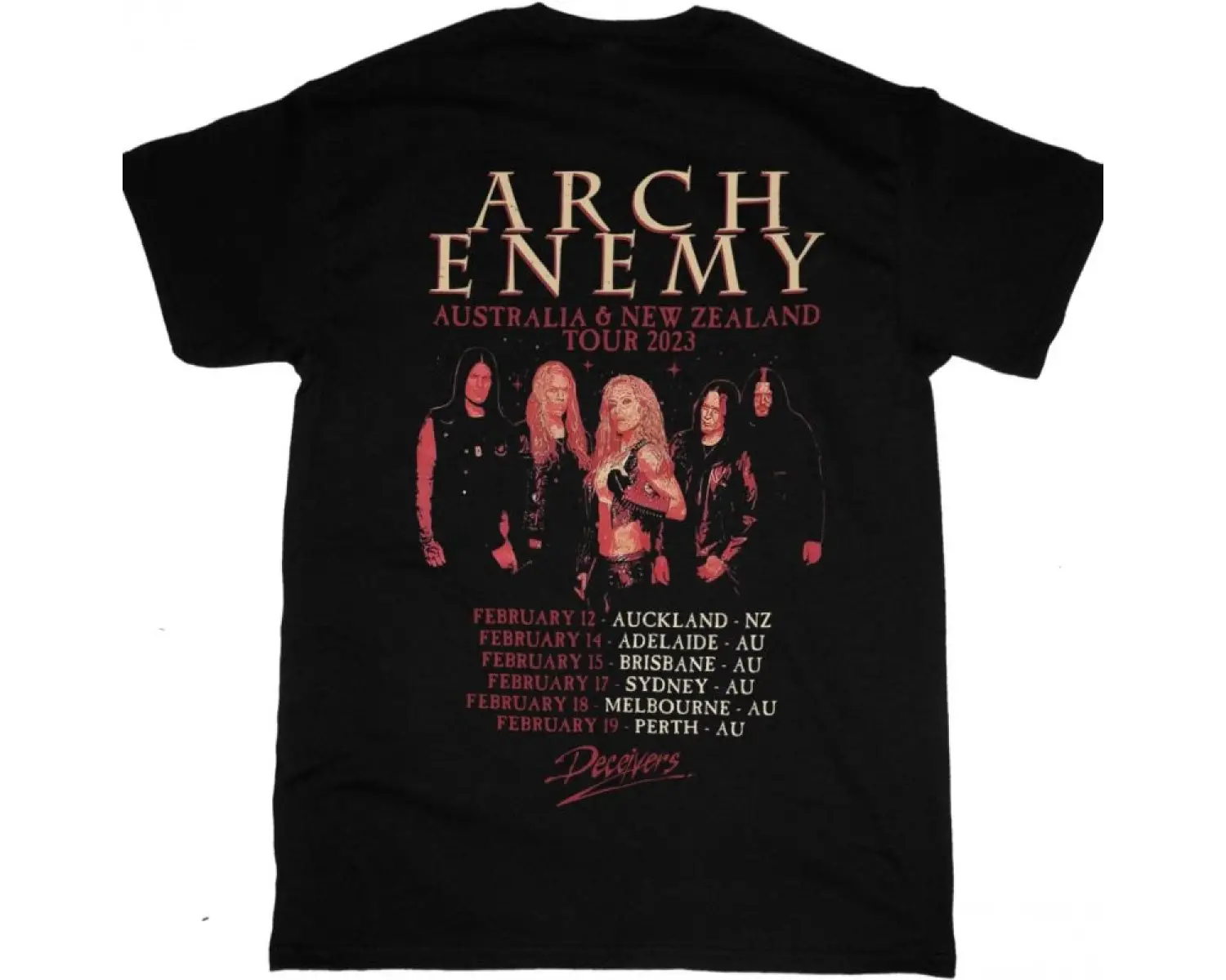 AIRBOURNE RUNNIN WILD NEW BLACK T-SHIRT ÖN VE ARAKA BASKILI