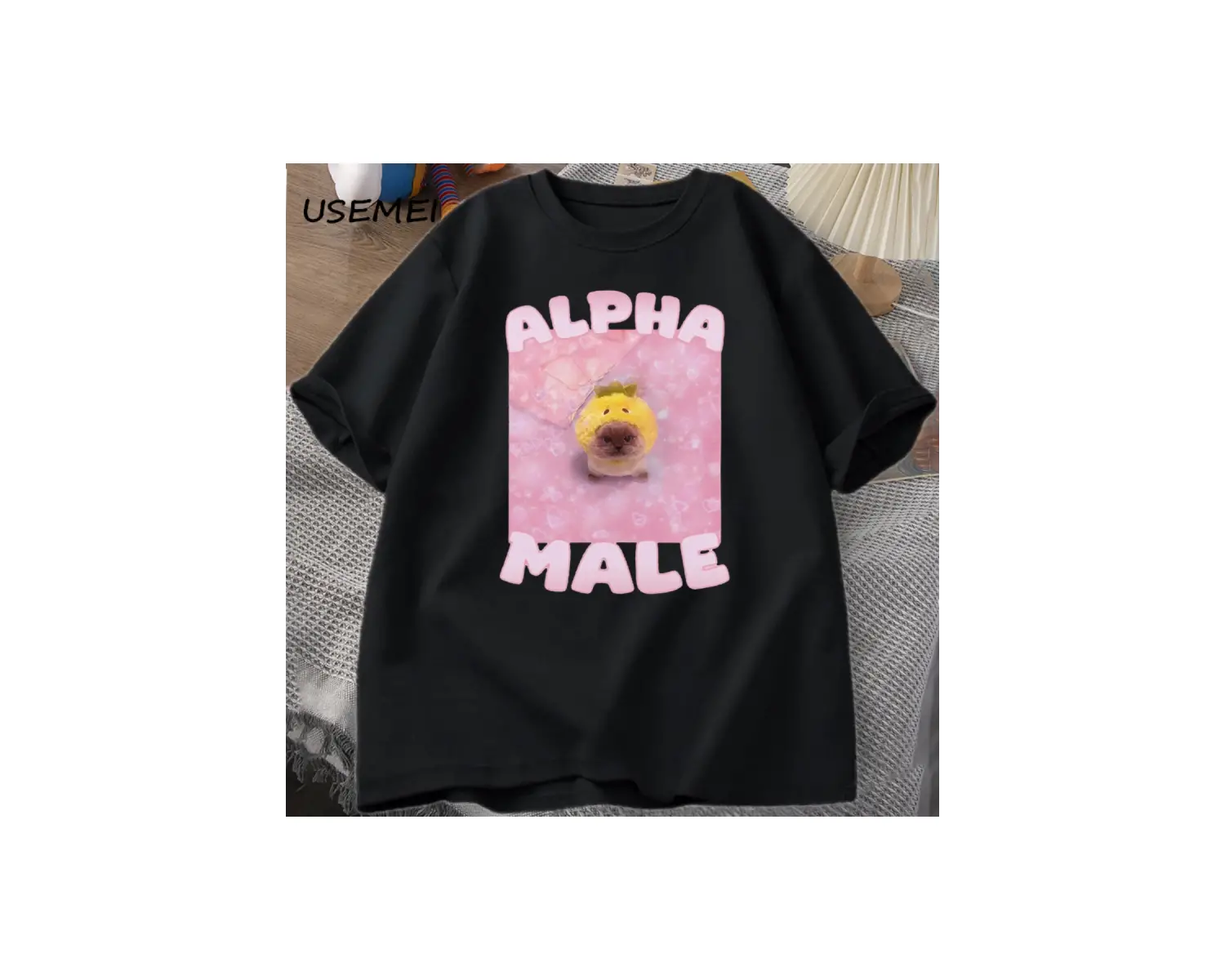 Alfa erkek komik kedi Meme T-shirt kadın ve erkekler Goofy Shirt Terkek % tasarımcı k 3061