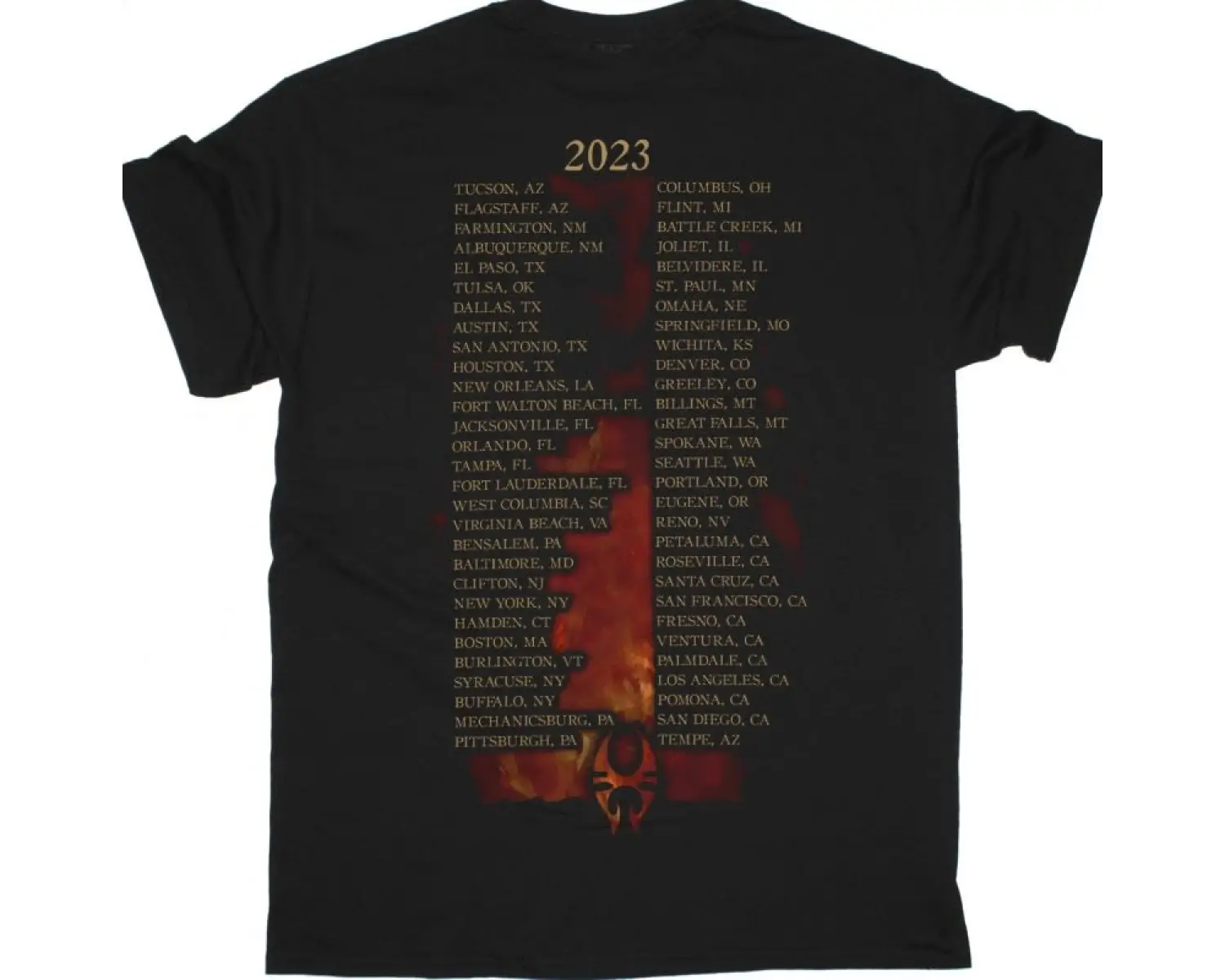 AMARANTHE INSATIABLE NEW BLACK T-SHIRT ÖN VE ARAKA BASKILI