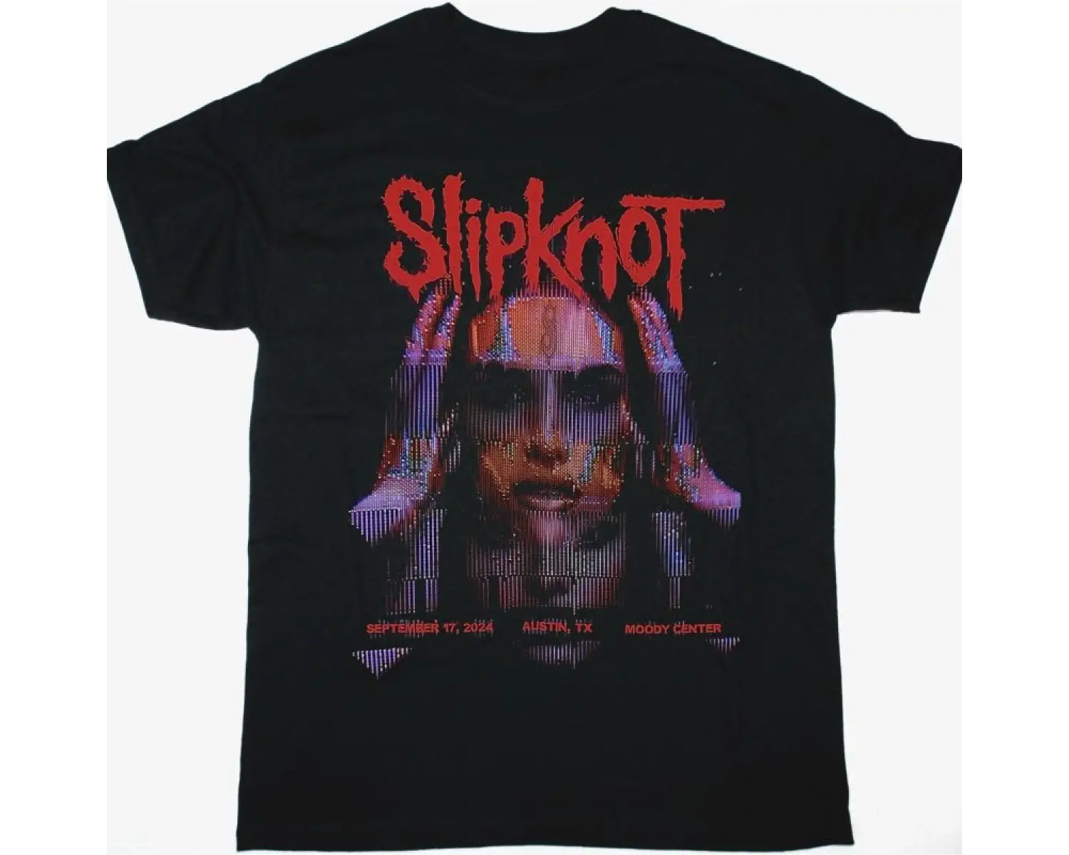 AMARANTHE MAXIMALISM NEW BLACK T-SHIRT ÖN VE ARAKA BASKILI