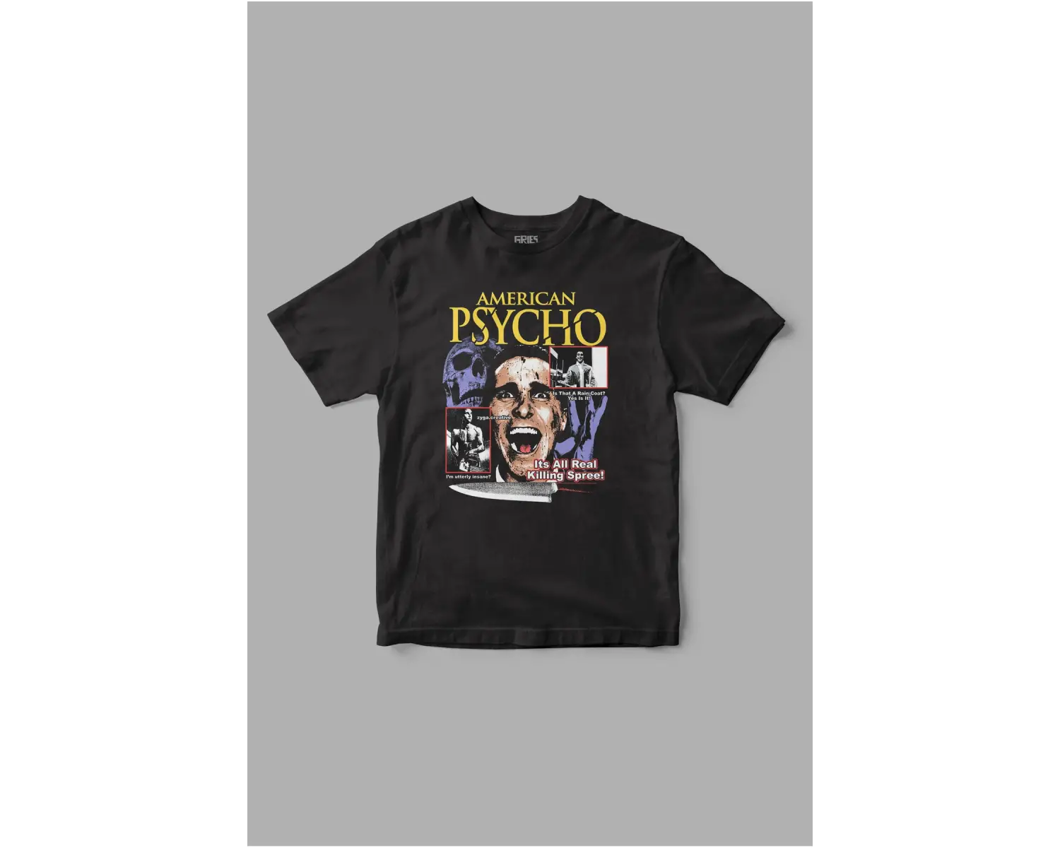 American Psycho Retro Baskılı Tişört