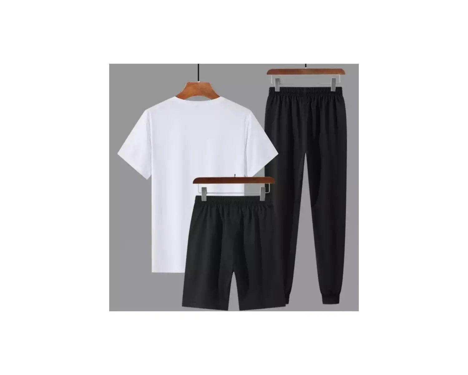 AMOR MAN Yuvarlak Yaka Ter Tutmayan %100 Pamuk Yeni Stil Kısa Kollu Şortlu 3lü Erkek Eşofman