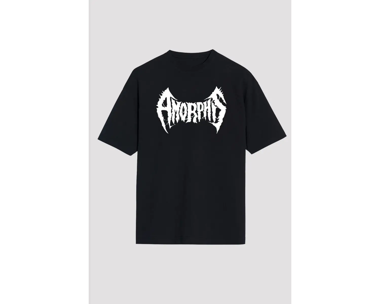 Amorphis Siyah Unisex Oversize Tişört T-shirt