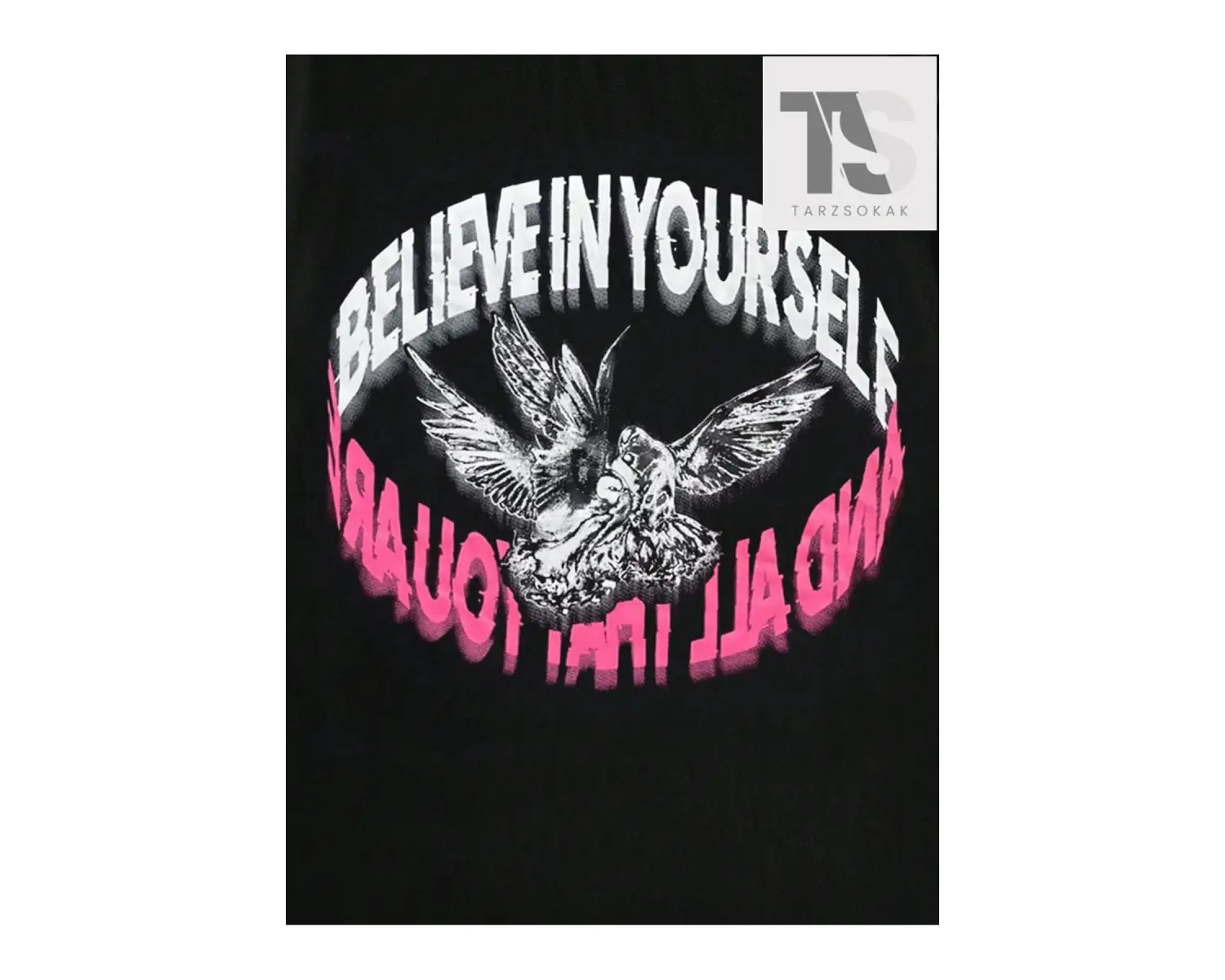 Anime Erkek Kafatası Baskılı T-shirt