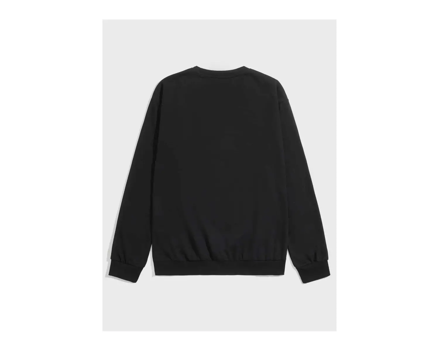 Anime Guys Letter Animal Graphic Sweatshirt Siyah