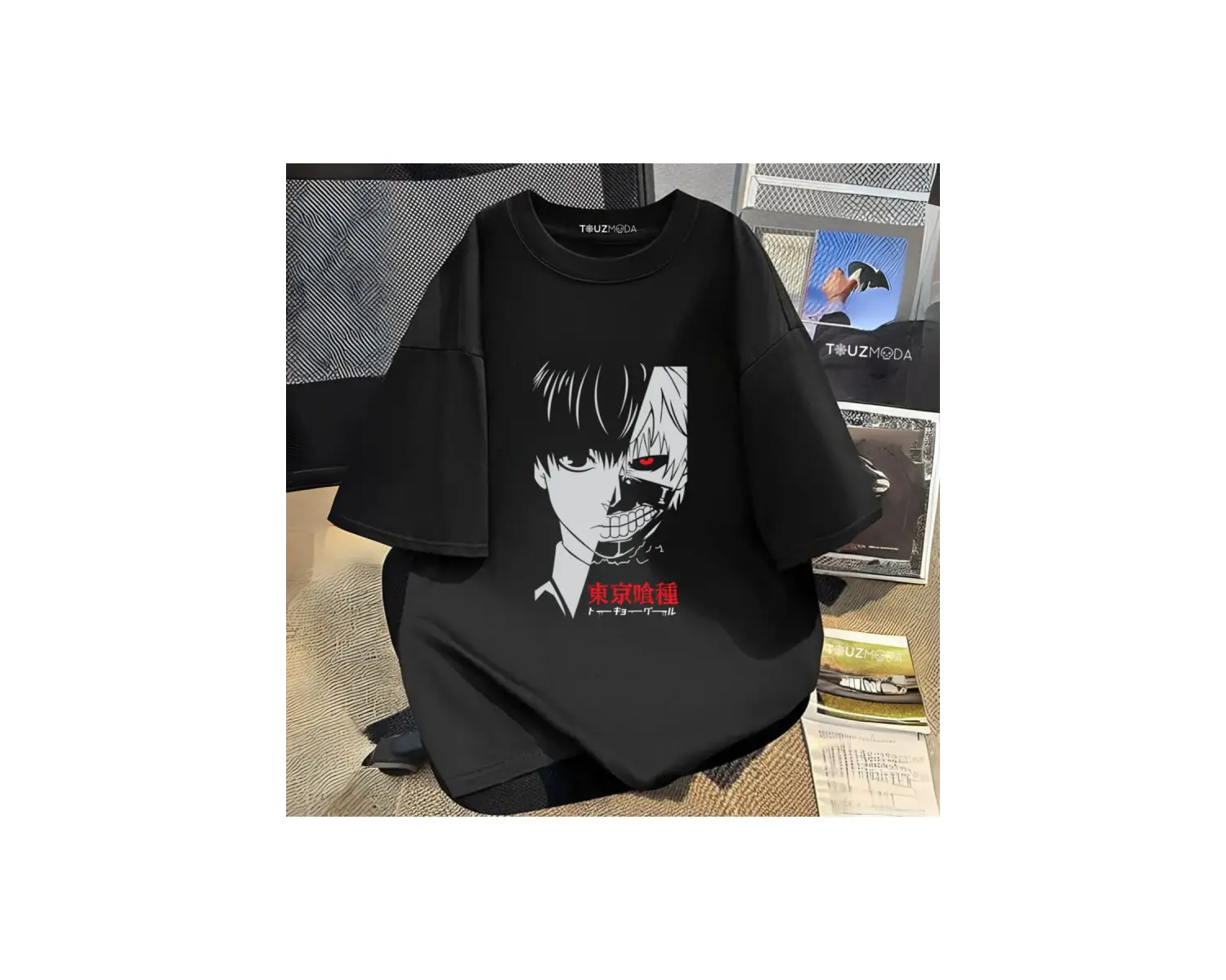 Anime Tokyo Ghoul Baskılı Unisex Oversize