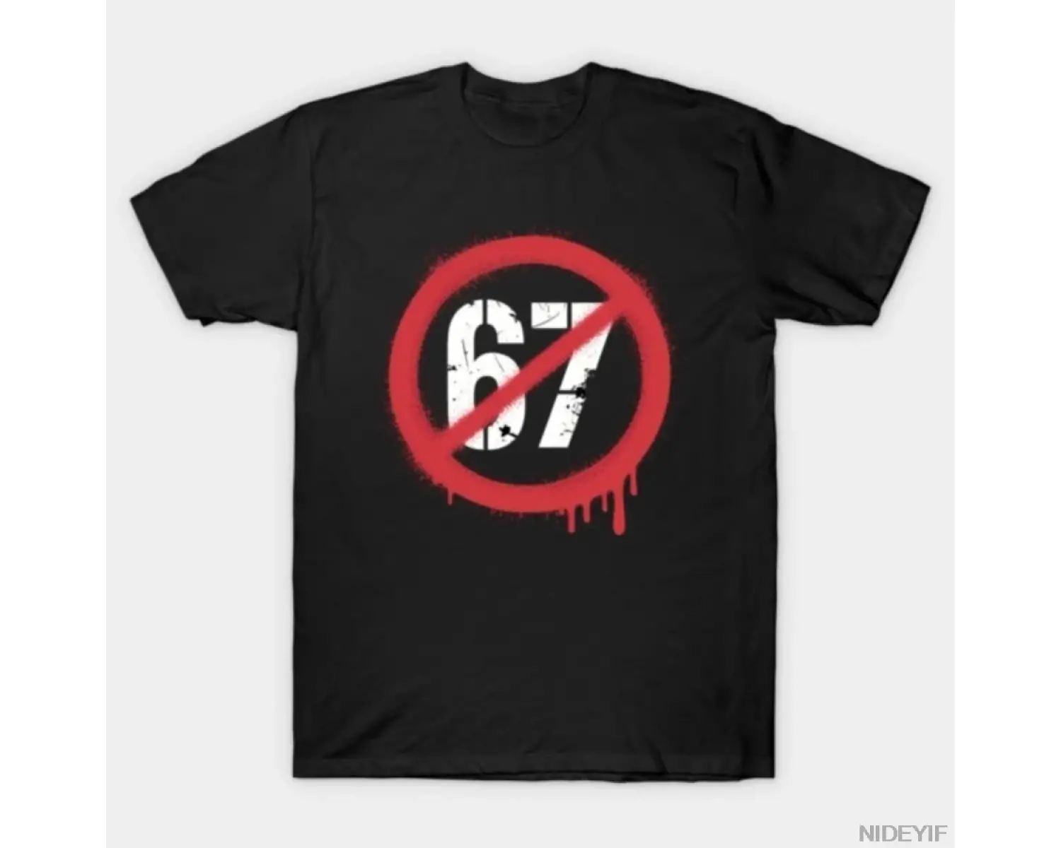 Anti 67 Meme Grunge Dur İşareti T-shirt Erkekler Kadınlar Için % 100% Pamuk T Shirt Kısa Koll