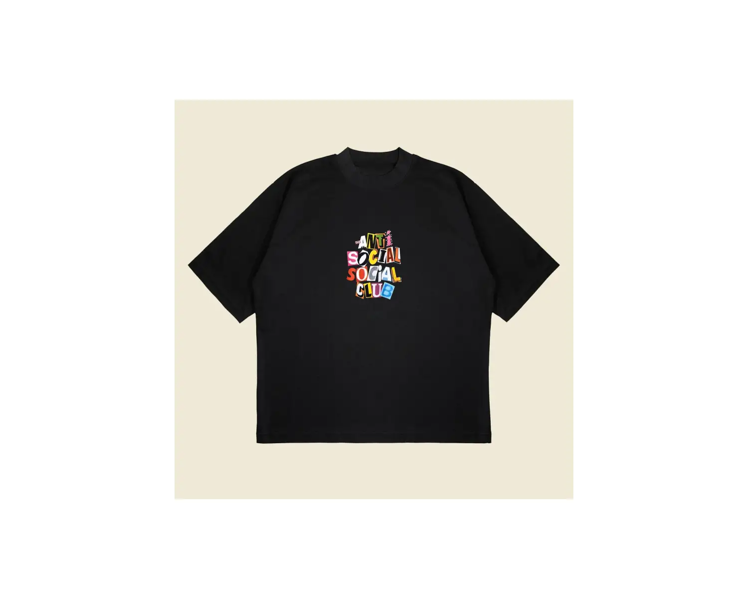 Anti Social Club Baskılı Oversize Unisex Pamuklu Nefes Alan Kalın Kumaşlı