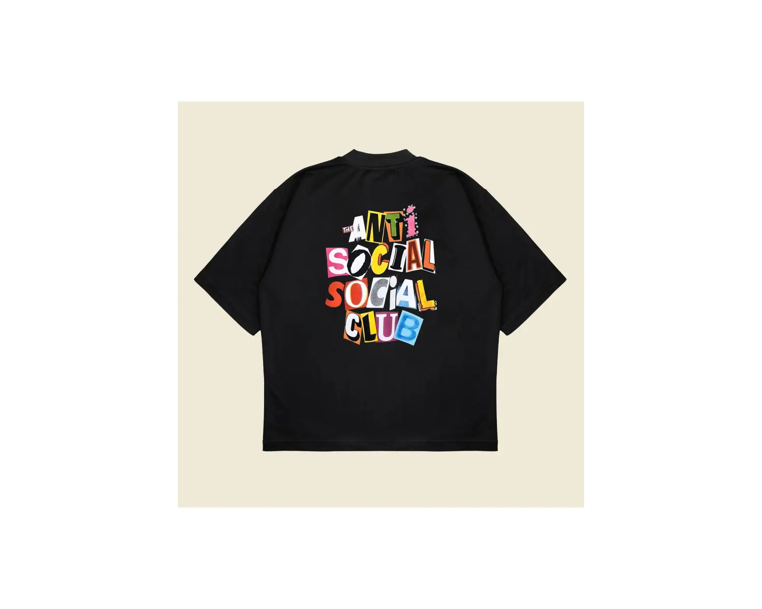 Anti Social Club Baskılı Oversize Unisex Pamuklu Nefes Alan Kalın Kumaşlı