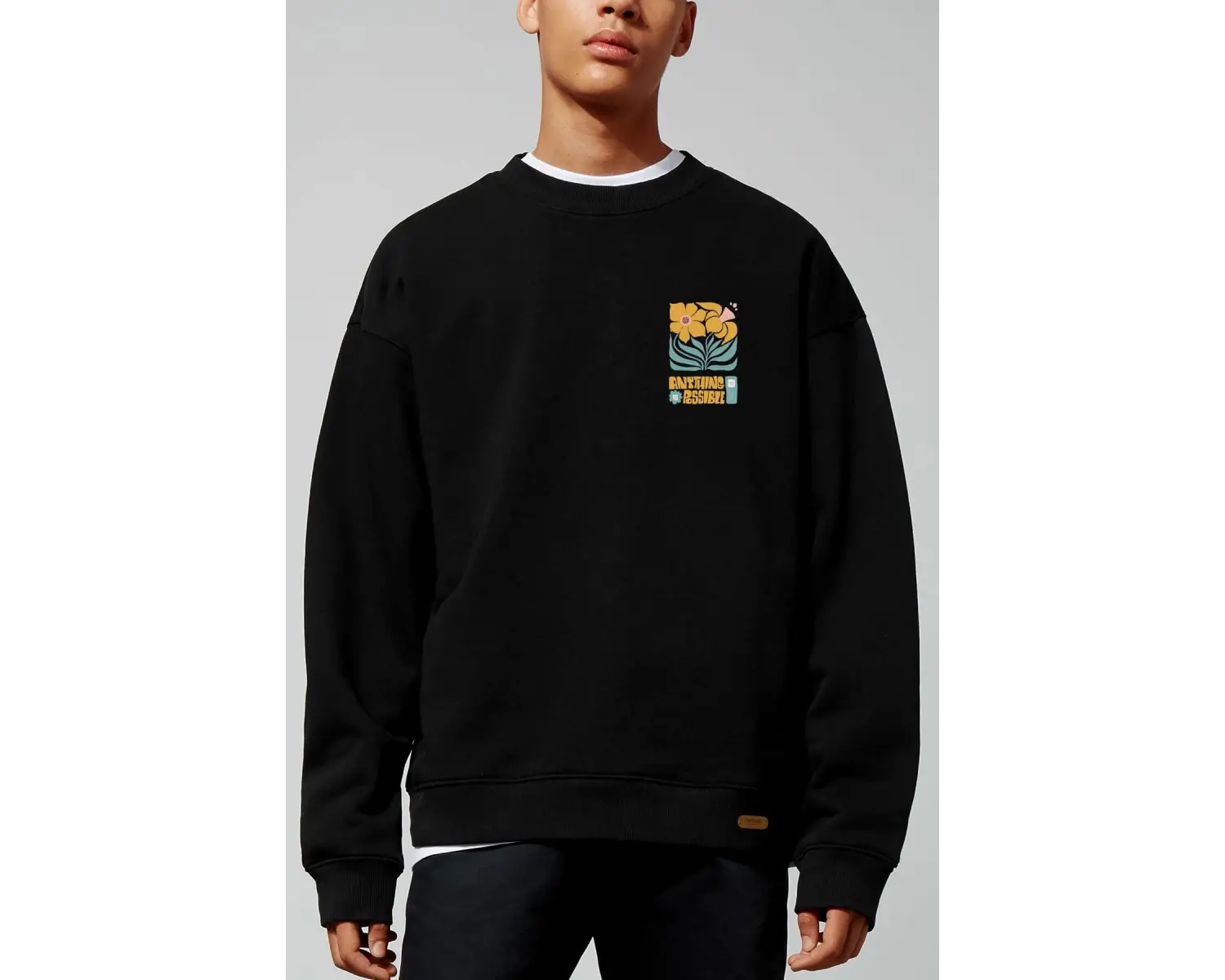 Anything Possible Oversize Siyah Sweatshirt VDPSWT23