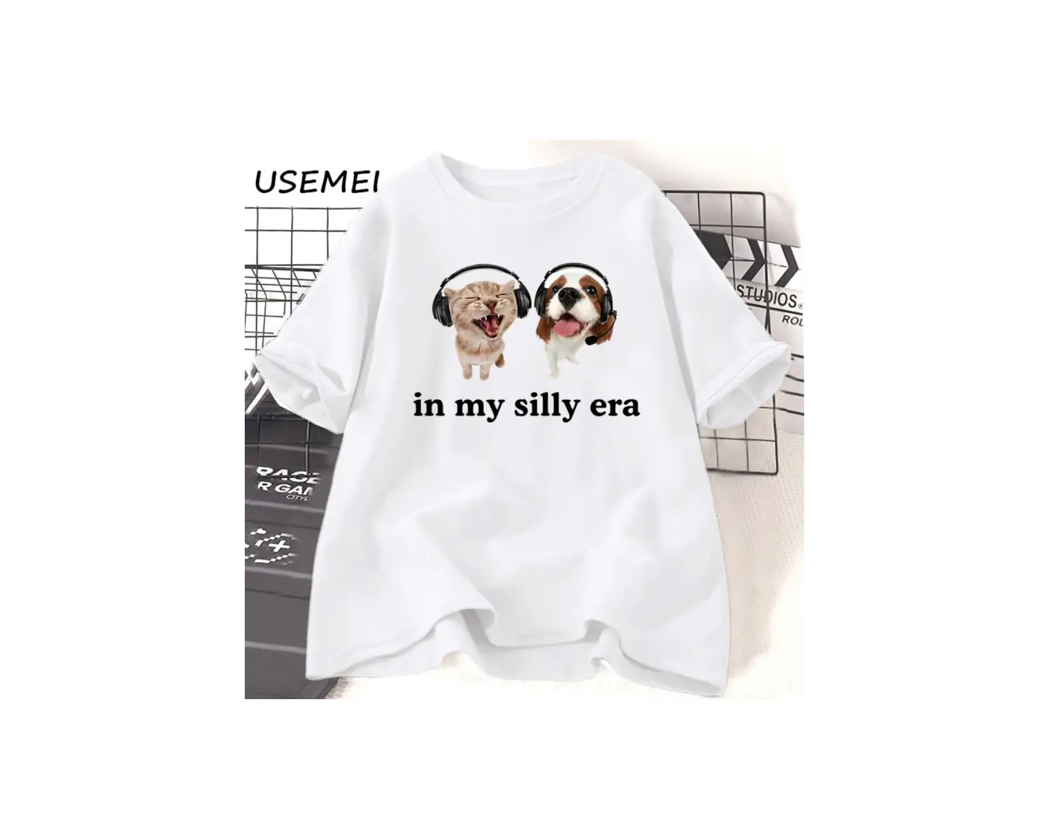 Aptal Çağımda T Shirt Komik Meme Kedi Köpek Sevgilisi Tshirt Rahat Pamuk kısa kollu tişört Er 3070