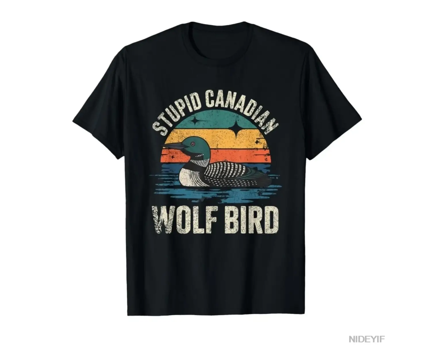 Aptal kanada kurt kuş romantizm hokey hayranları erkekler kadınlar için tişört % 100% pamuklu