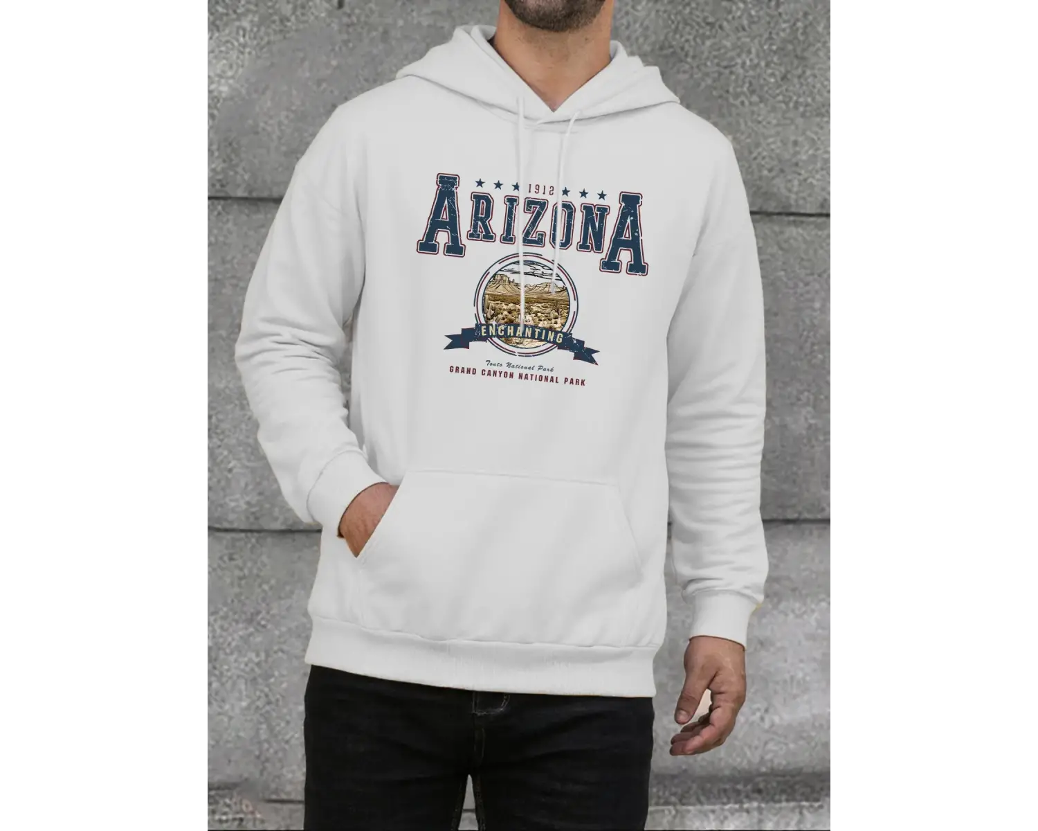 Arizona büyüleyici baskı erkek kapüşonlu üstleri büyük beden polar kapüşonlu üst moda sokak g