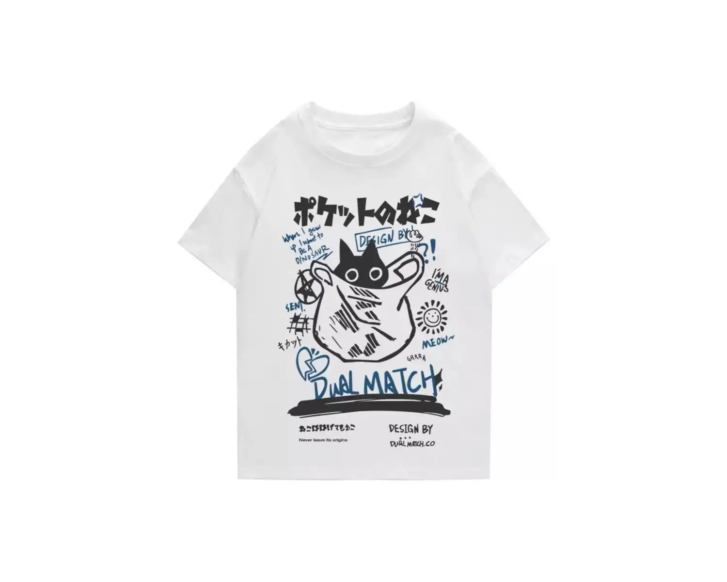 Ars Hiding Cat Dual Match / Cut Cats Harajuku Disout Cat K6