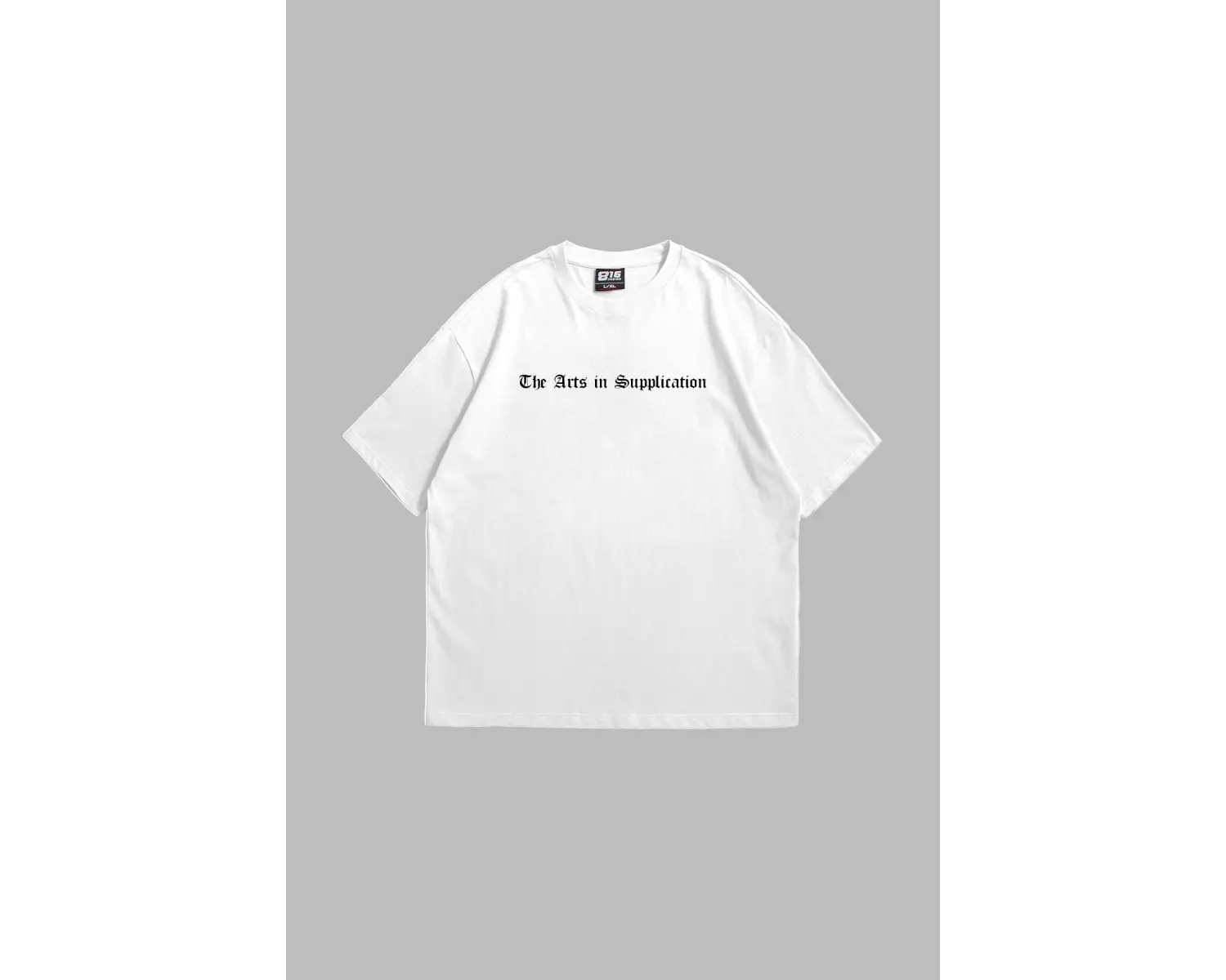 Art Is Supplication Siluet Baskılı Oversize Unisex Beyaz