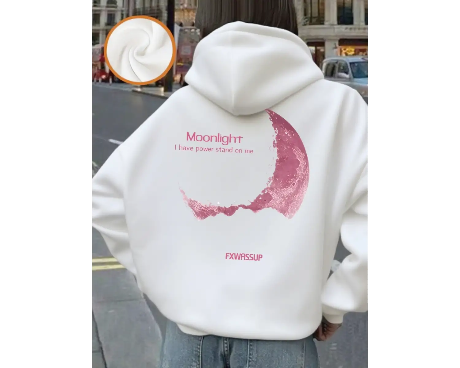 Artı Güzel Ayışığı Baskılar Kapüşonlular Kadınlar Rahat Temel Kazak Temelleri Cep Kazak Kış P