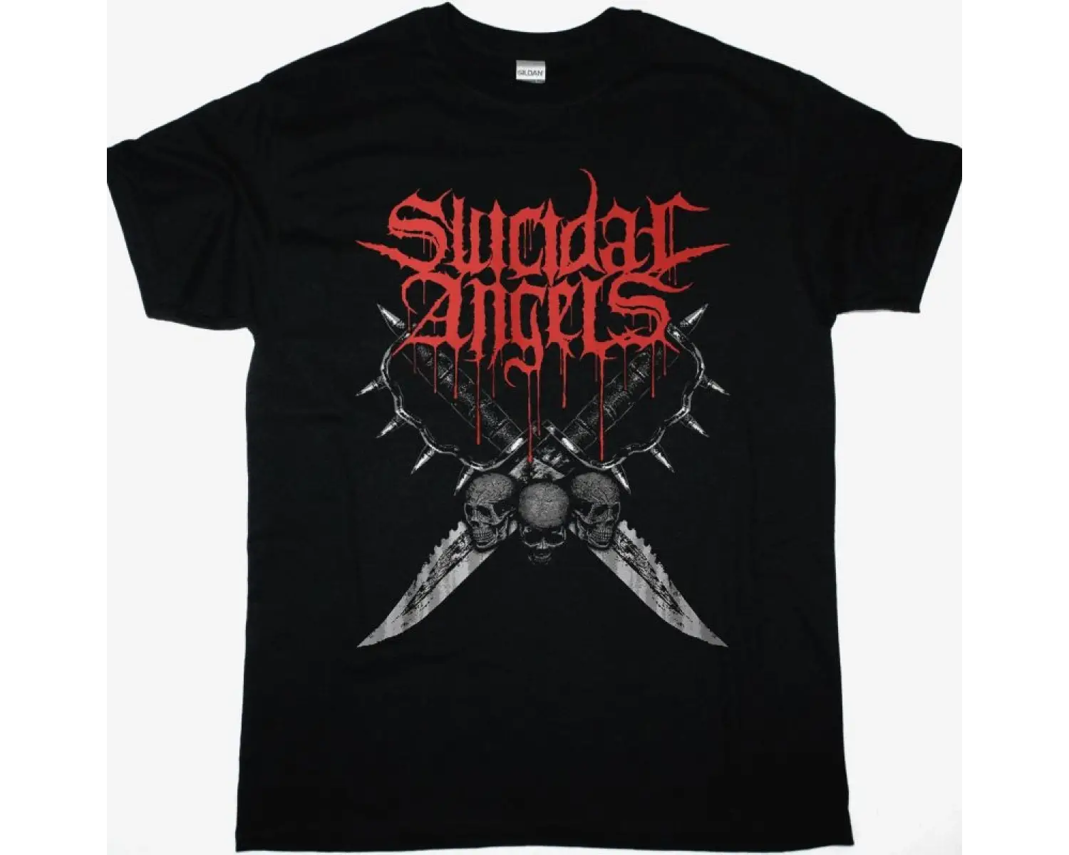 ARTILLERY TERROR SQUAD87 NEW WHITE T-SHIRT ÖN VE ARAKA BASKILI