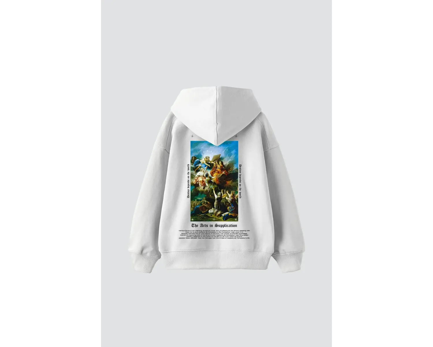 Arts Supplication Baskılı Oversize Unisex Premium Beyaz