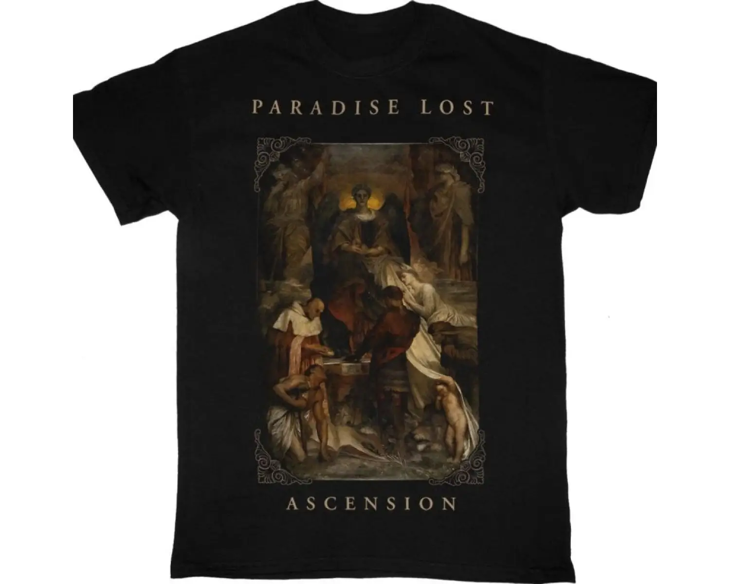 AS I LAY DYING CROWN OF ASHES NEW BLACK T-SHIRT ÖN VE ARAKA BASKILI