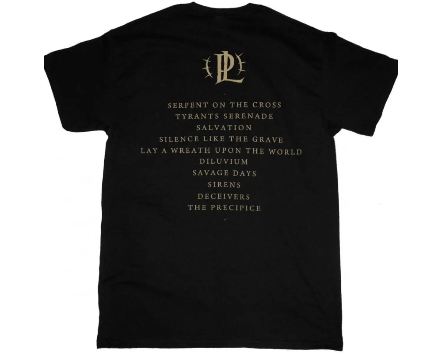 AS I LAY DYING CROWN OF ASHES NEW BLACK T-SHIRT ÖN VE ARAKA BASKILI