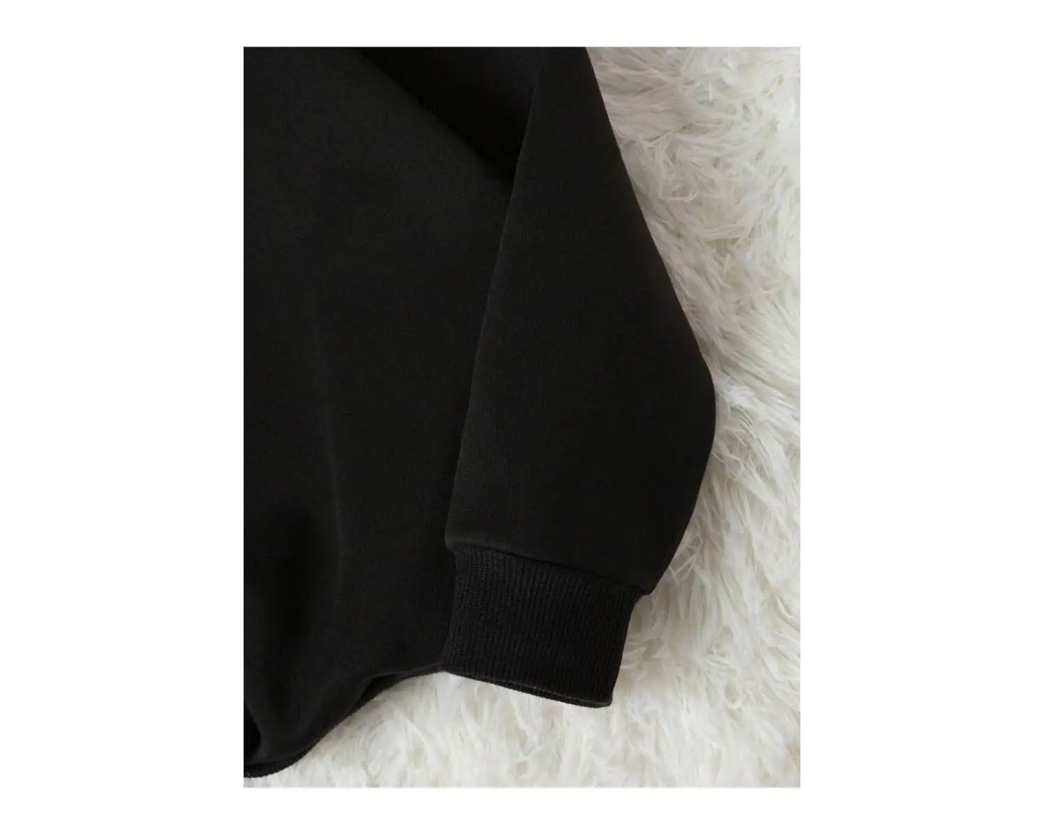 AS Renkli Oversize Bisiklet Yaka Pamuklu Sweatshirt Siyah