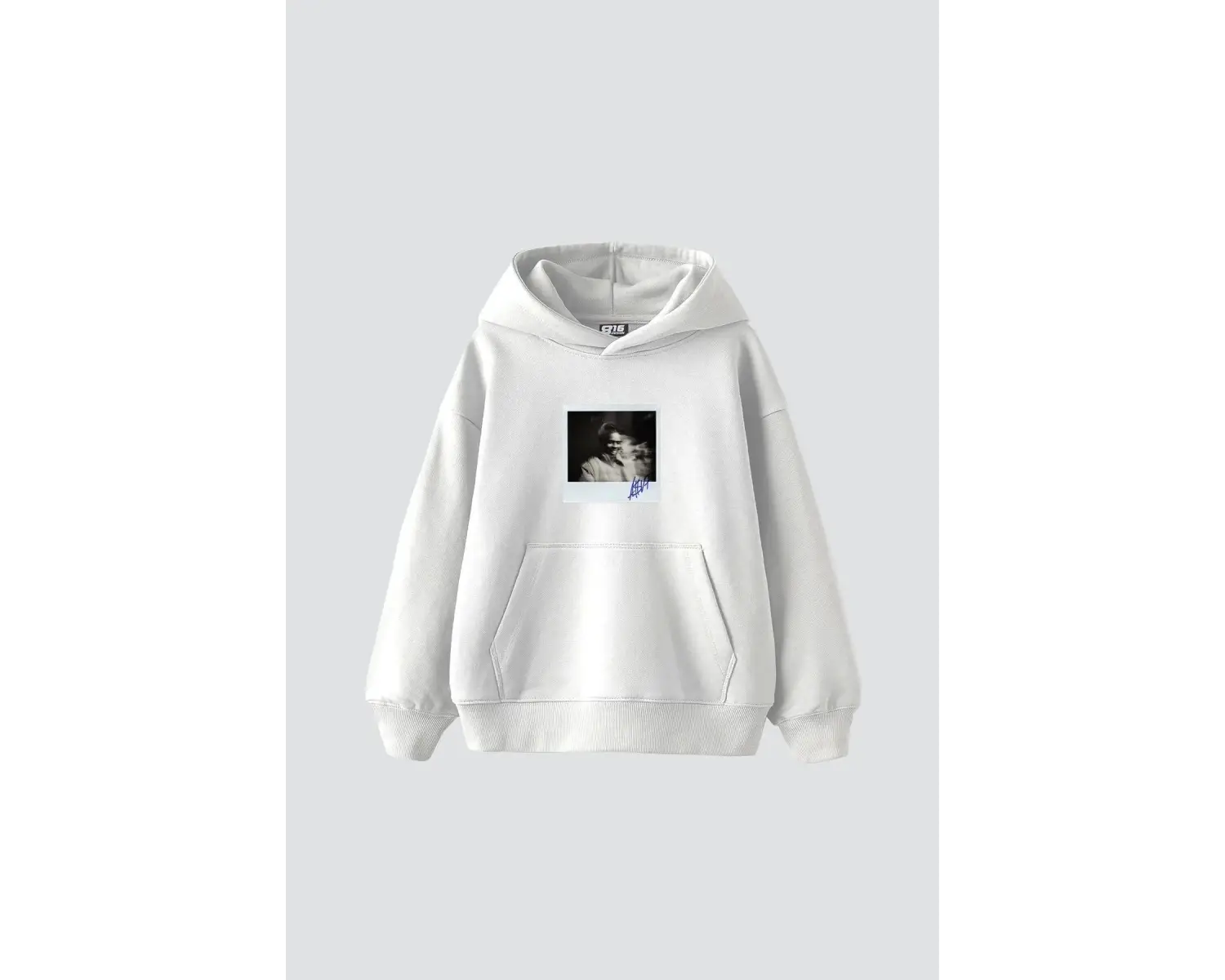 Asap Rocky Baskılı Oversize Unisex Premium Beyaz
