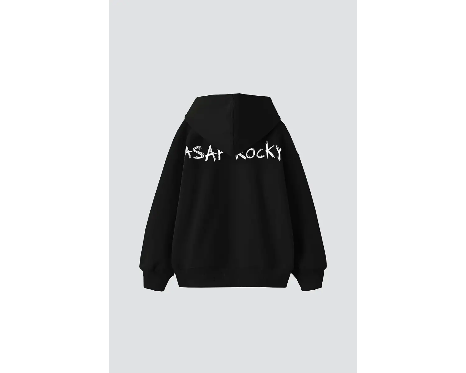 Asap Rocky Baskılı Oversize Unisex Premium Beyaz