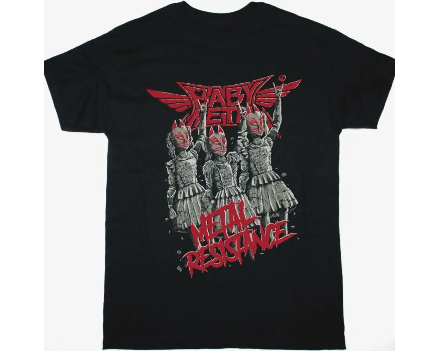 ASKING ALEXANDRIA GARGOYLE NEW BLACK T-SHIRT ÖN VE ARAKA BASKILI