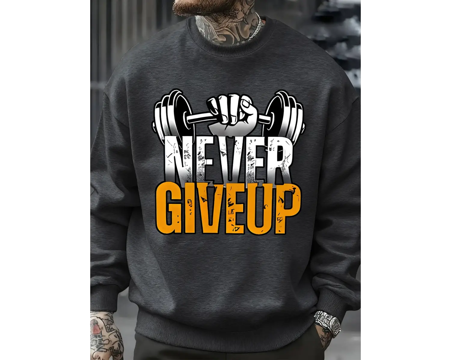 Asla Pes Etme Fitness Tasarım Erkek Kazak Hip Hop Moda Spor Giyim Bisiklet Yaka Polar Kazakla