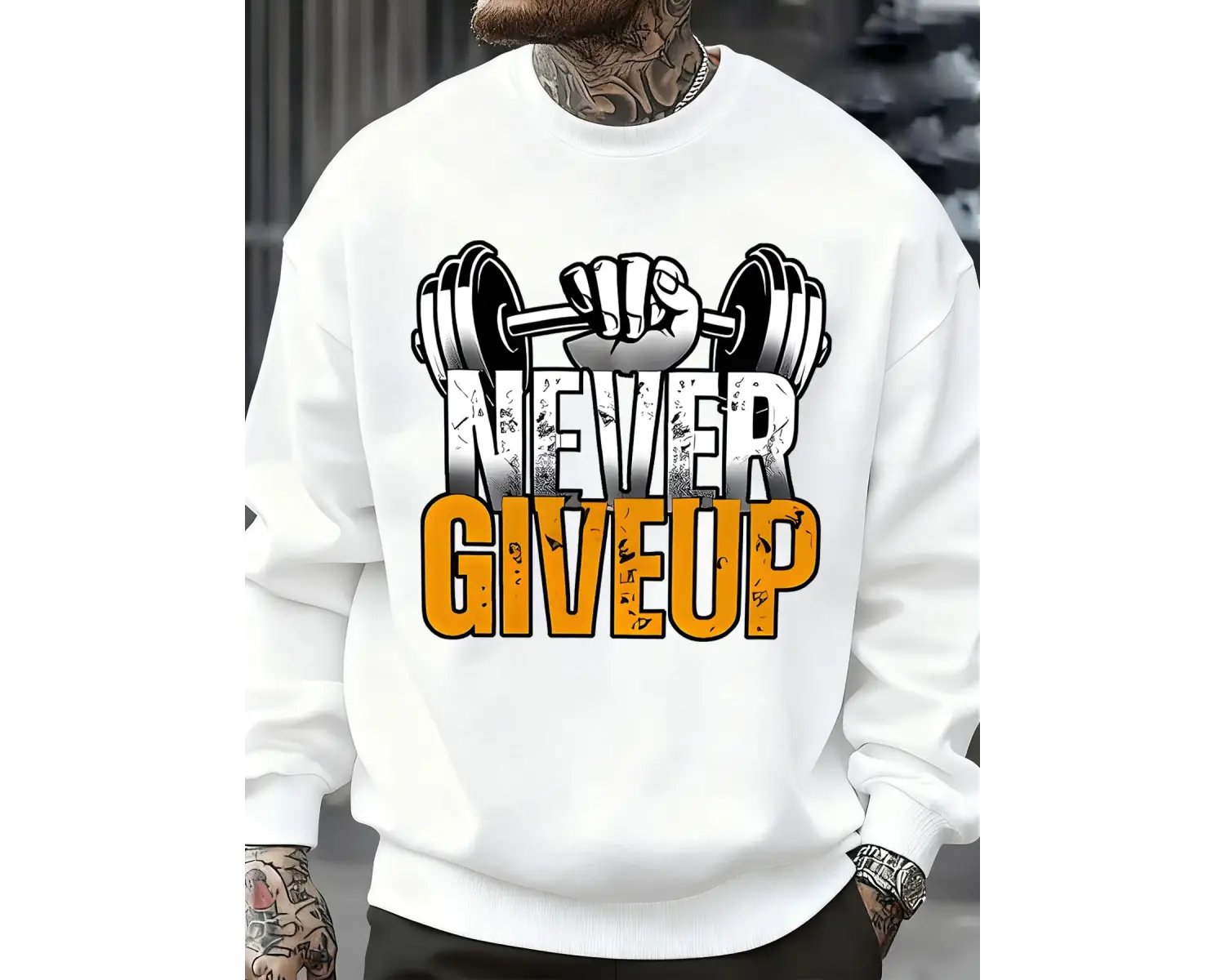 Asla Pes Etme Fitness Tasarım Erkek Kazak Hip Hop Moda Spor Giyim Bisiklet Yaka Polar Kazakla