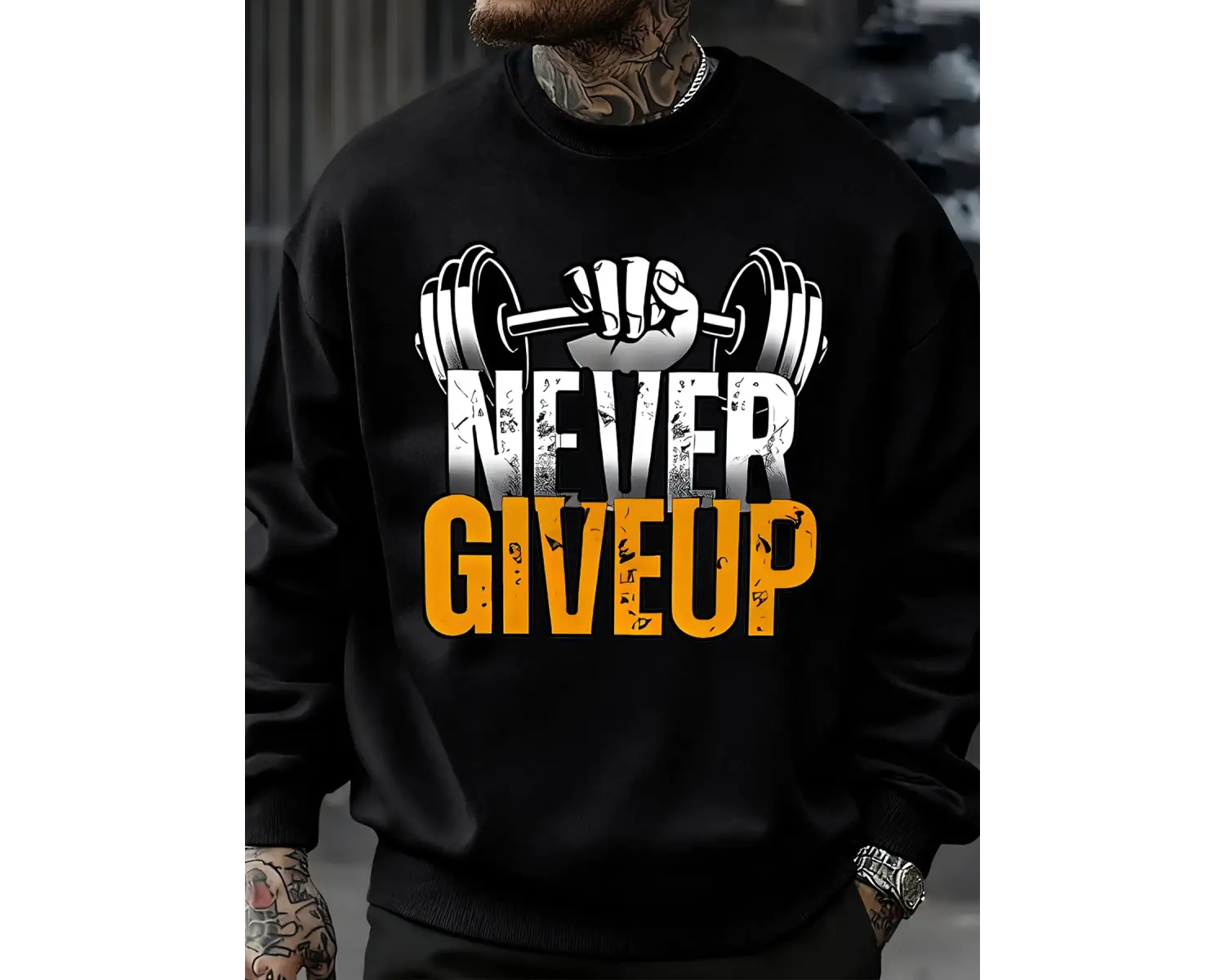 Asla Pes Etme Fitness Tasarım Erkek Kazak Hip Hop Moda Spor Giyim Bisiklet Yaka Polar Kazakla